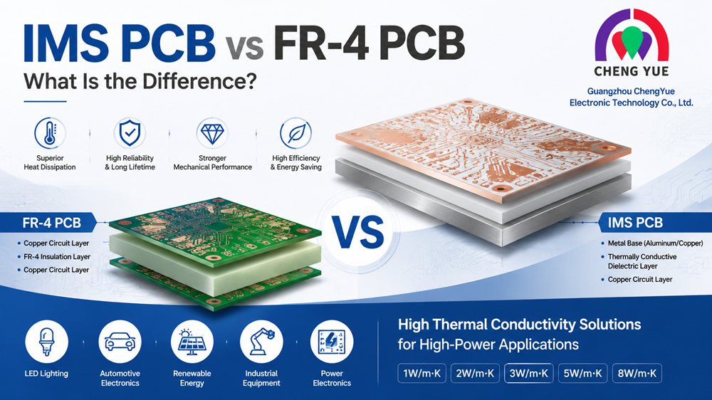 What Is the Difference Between IMS and FR-4 PCB? Understanding Thermal Performance and Applications from Guangzhou ChengYue